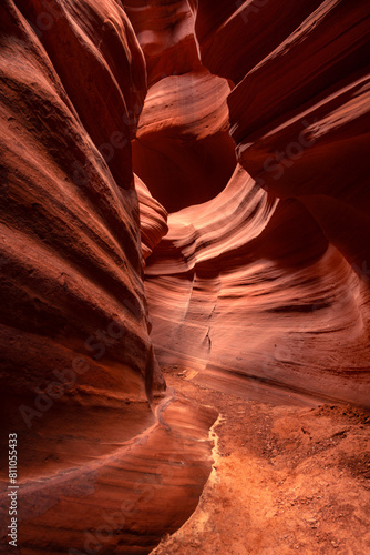 Cardiac Slot Canyon in Arizona with intricate patterns 