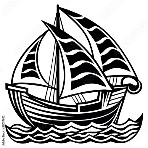 Sail into Nostalgia A timeless maritime adventure captured in monochrome elegance.