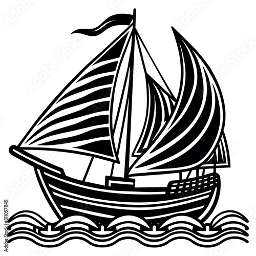 Sail into Nostalgia A timeless maritime adventure captured in monochrome elegance.