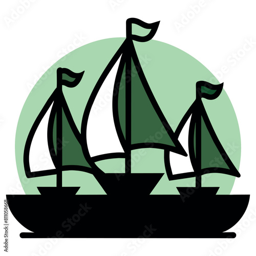 Sail into Nostalgia A timeless maritime adventure captured in monochrome elegance.