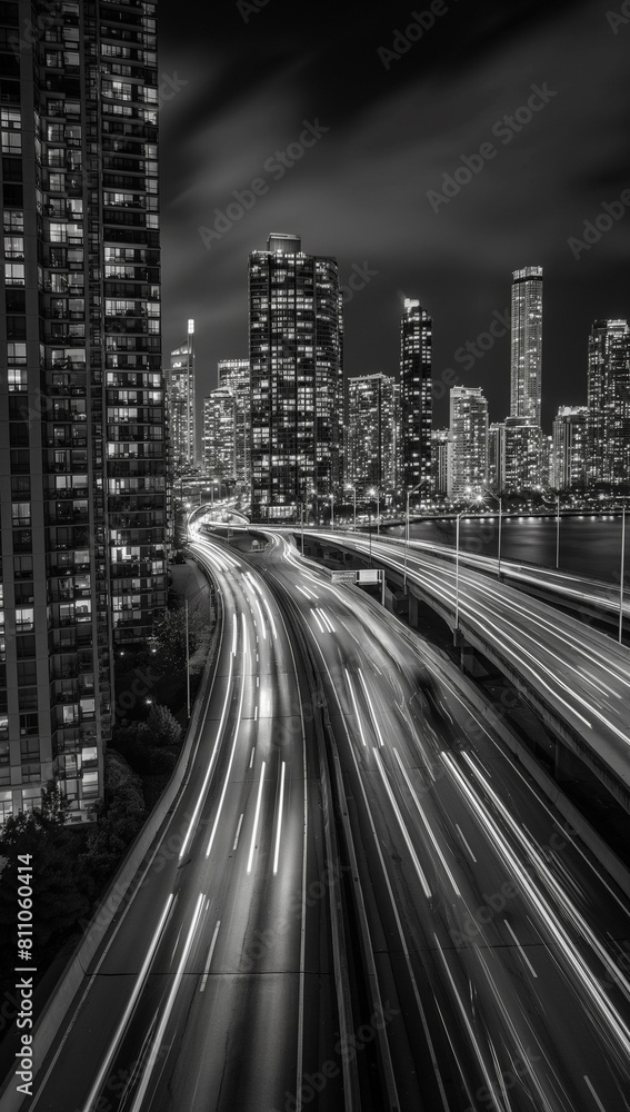 Fototapeta premium Traffic at night