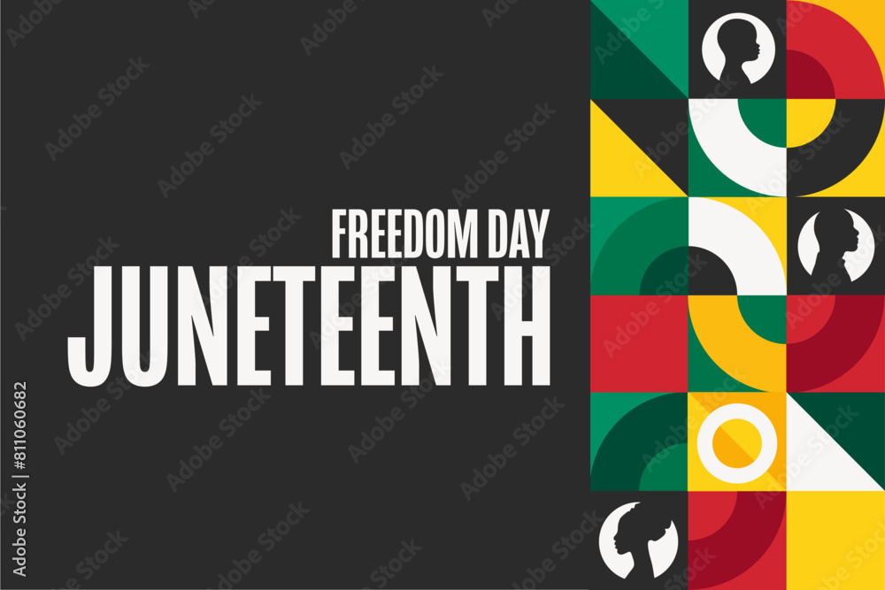 Juneteenth. Freedom Day. June 19. Holiday concept. Template for background, banner, card, poster with text inscription. Vector EPS10 illustration. Juneteenth. Freedom Day. June 19. Holiday concept. Template for background, banner, card, poster with text inscription. Vector EPS10 illustration.