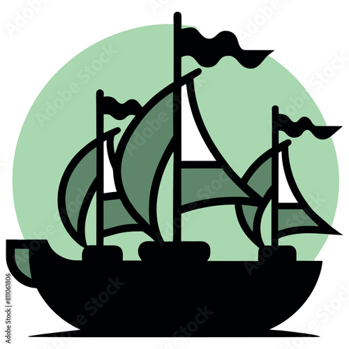 Sail into Nostalgia A timeless maritime adventure captured in monochrome elegance.