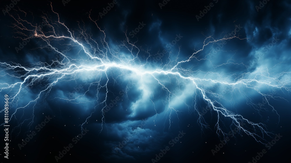 An Electrifying Display of Lightning Bolts Against a Nighttime Sky An Electrifying Display of Lightning Bolts Against a Nighttime Sky