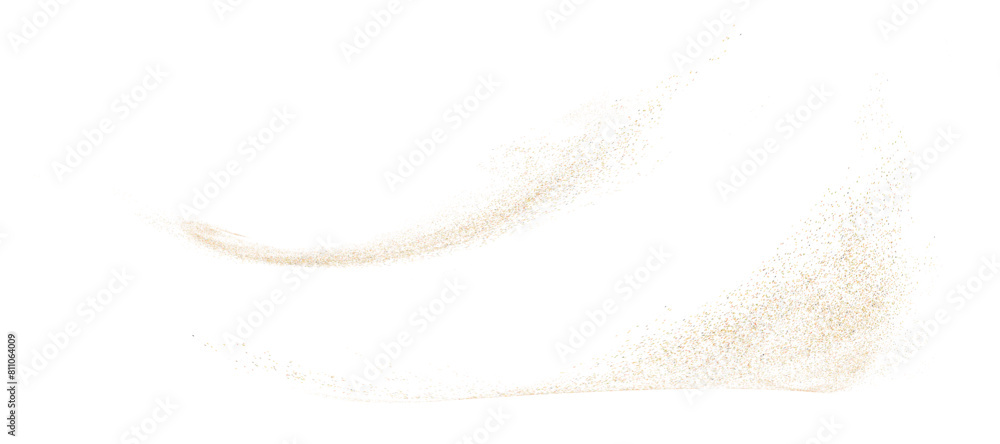 Gold aerosol fine particles effect, gold dust fine particles explosion, gold confetti glitter on white background, VIP design template. Vector Gold aerosol fine particles effect, gold dust fine particles explosion, gold confetti glitter on white background, VIP design template. Vector