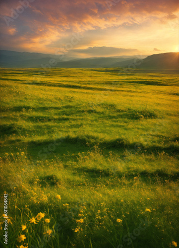 sunset in the field © Fidahussain