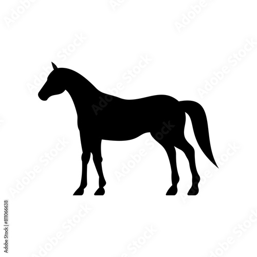 Horse silhouette icon vector. Farm horse  glyph  solid icon. Livestock concept. Horse sign on white background. Horse meat solid sign. Horsemeat illustration. Meat logo