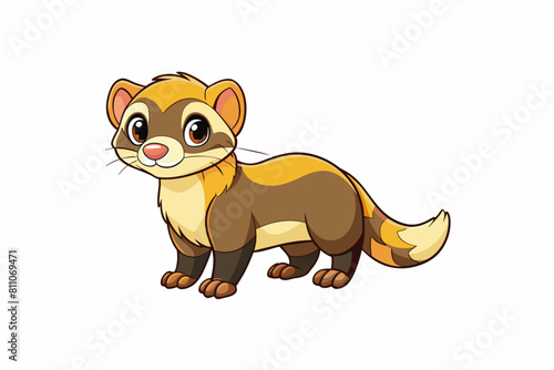 ferret cartoon vector illustration