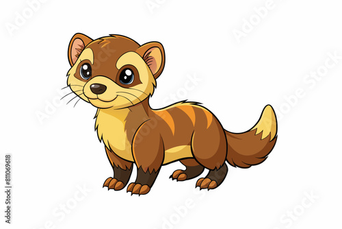 ferret cartoon vector illustration