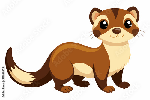 ferret cartoon vector illustration