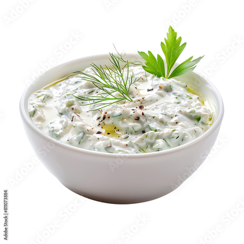 Homemade tzatziki sauce made with fresh dill and parsley, a healthy and delicious sauce for your meals.