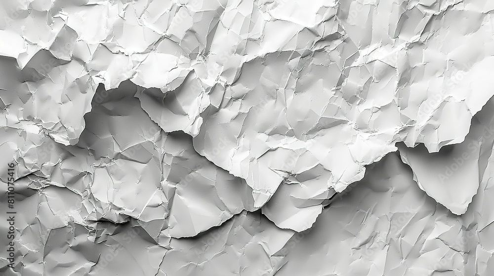 A monochromatic image of a wall with white creased paper resembling a fissure A monochromatic image of a wall with white creased paper resembling a fissure