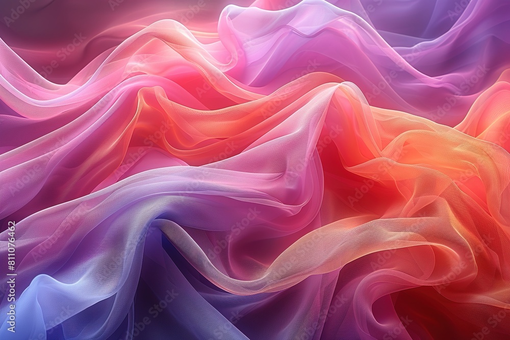 Fototapeta premium Abstract backdrop Smooth curves vibrant colors