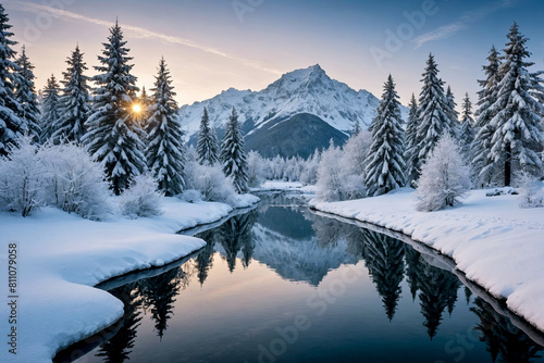 winterwonderland or heavily snow-covered landscape photo