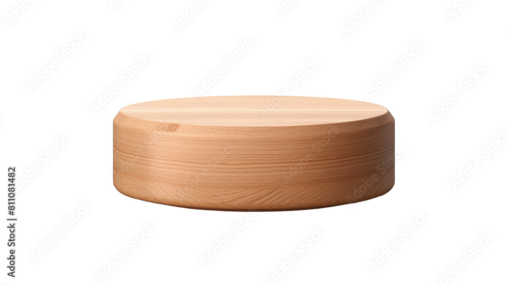 Realistic set of round wooden boards isolated on transparent background AI generated Realistic set of round wooden boards isolated on transparent background AI generated