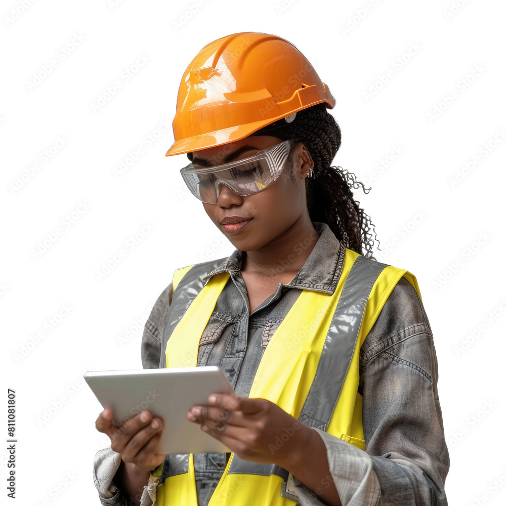 African American woman on Transparent Background. African American woman on Transparent Background.