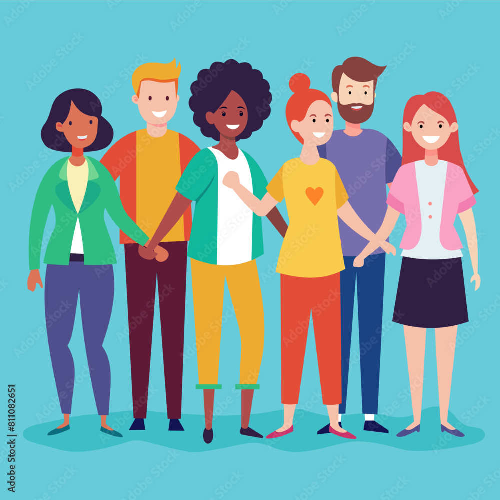Fototapeta premium The diversity of people in the world vector image