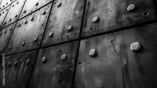 Minimalist background of a clean black concrete wall  showcasing sophistication and strength.