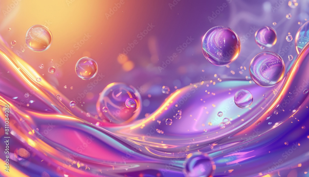 A colorful, abstract painting of water with many small, colorful bubbles by AI generated image A colorful, abstract painting of water with many small, colorful bubbles by AI generated image