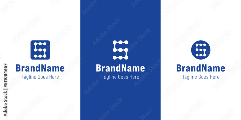 Letter S Connecting Dot Logo, suitable for any business with S initial Letter S Connecting Dot Logo, suitable for any business with S initial