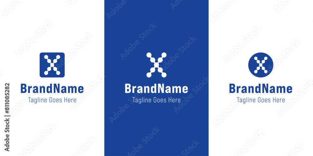 Letter X Connecting Dot Logo, suitable for any business with X initial Letter X Connecting Dot Logo, suitable for any business with X initial