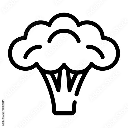 broccoli line icon