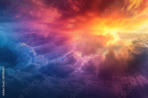 colorful dramatic sky with cloud at sunset. Abstract nature background.