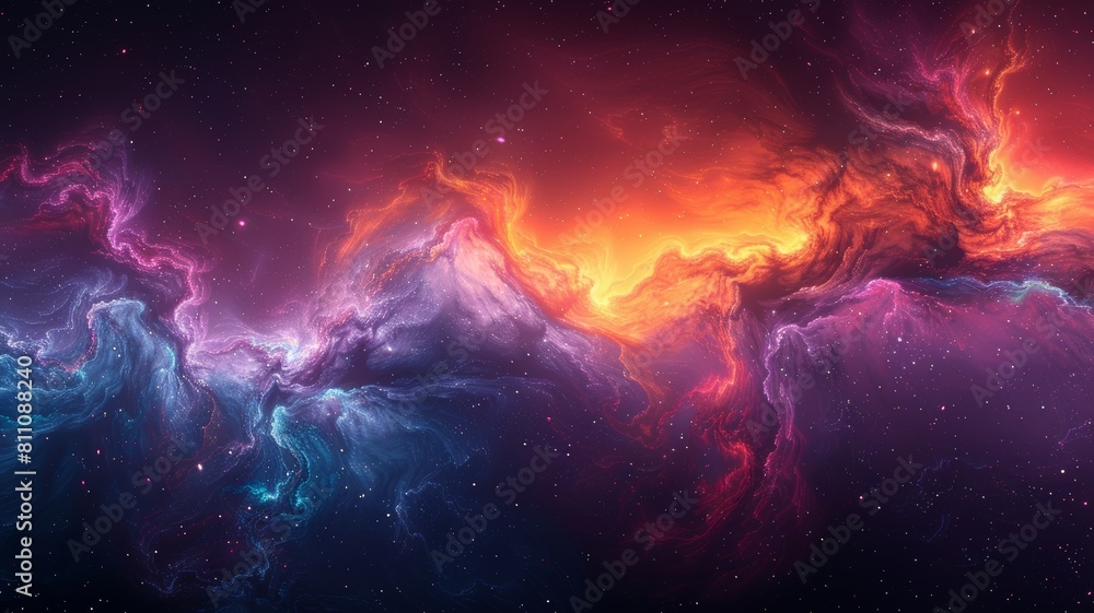 The image is a colorful and abstract painting The image is a colorful and abstract painting