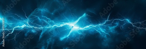 Raw Power of Cerulean Lightning A Diagonal Strike of Pure Energy