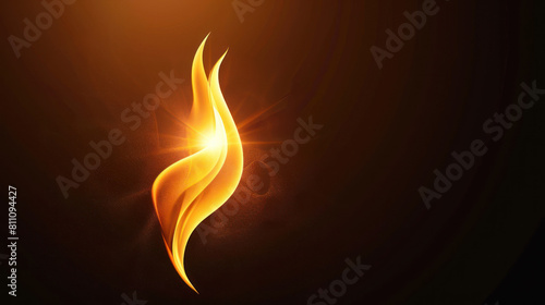 Burning Bright Pentecostal Flame Illustration, Pentecost a Christian holiday, the descent of the Holy Spirit.