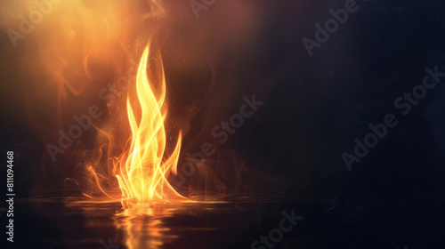 Fiery Pentecostal Flame Illustration., Pentecost a Christian holiday, the descent of the Holy Spirit.