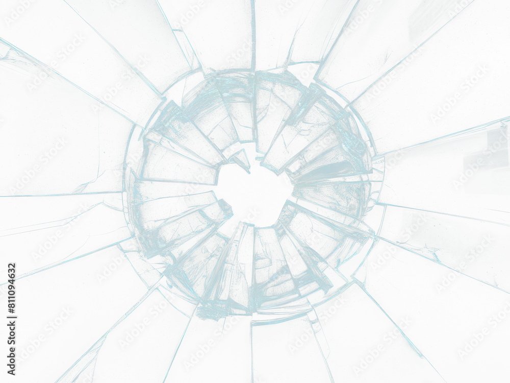 Shards of Shattered glass texture background - transparent background PNG. Isolated broken glass. 