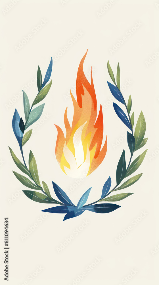 Pentecostal Flame Artwork Design., Pentecost a Christian holiday, the descent of the Holy Spirit. Pentecostal Flame Artwork Design., Pentecost a Christian holiday, the descent of the Holy Spirit.