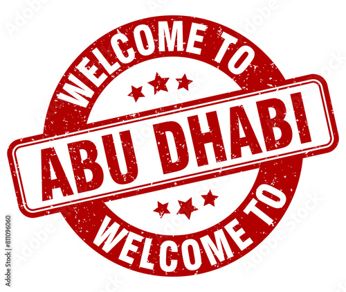 Welcome to Abu Dhabi stamp. Abu Dhabi round sign