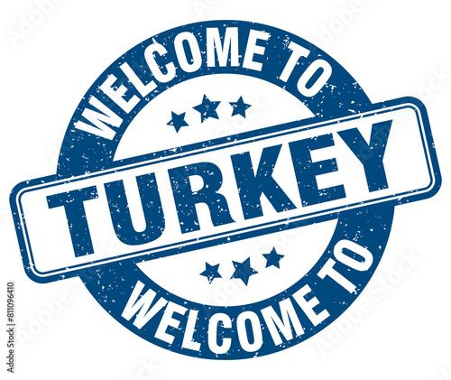 Welcome to Turkey stamp. Turkey round sign