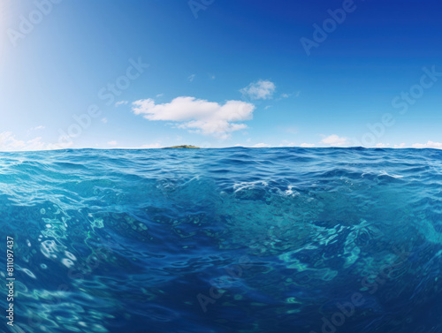 ocean water waves  blue clear water  minimalistic background  close-up