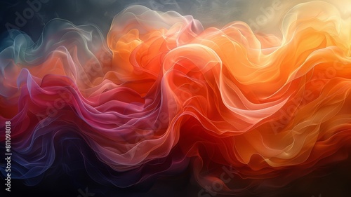 The image is an abstract painting with a variety of colors abstract background with fire