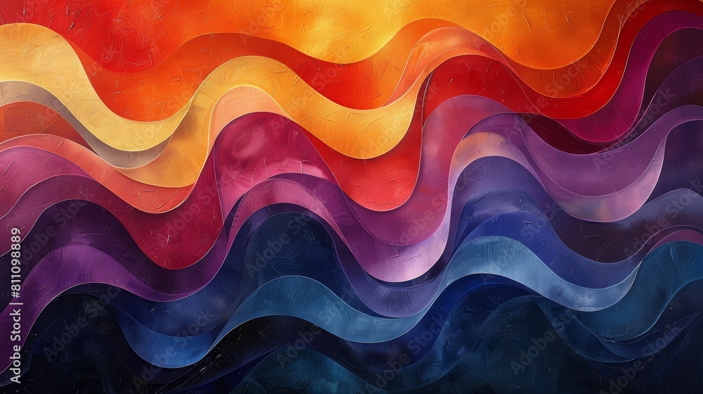 The image is an abstract painting with a wave-like pattern,abstract colorful background The image is an abstract painting with a wave-like pattern,abstract colorful background