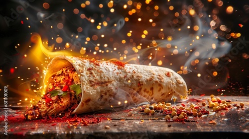 delicious shawarma advertising poster photo