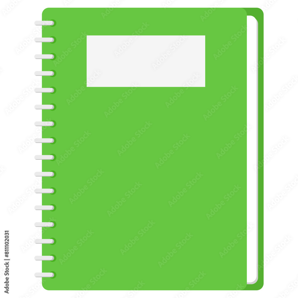 green notebbok isolated on white green notebbok isolated on white