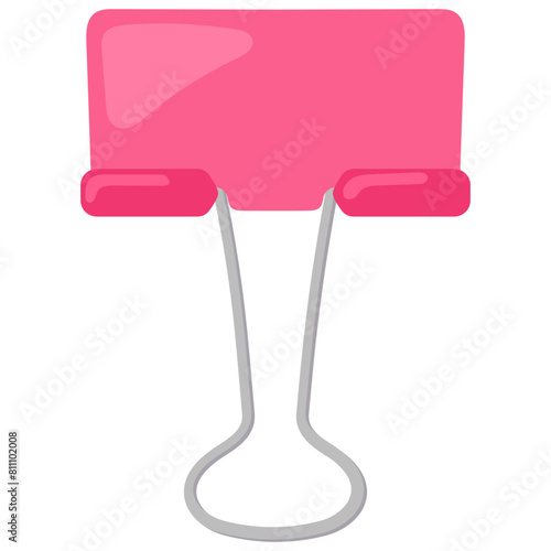 pink binder clip illustration
