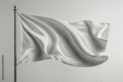 White flag mockup