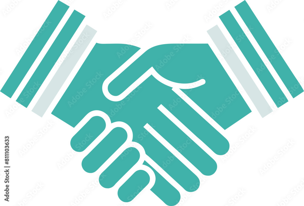Fototapeta premium handshake icon illustration
