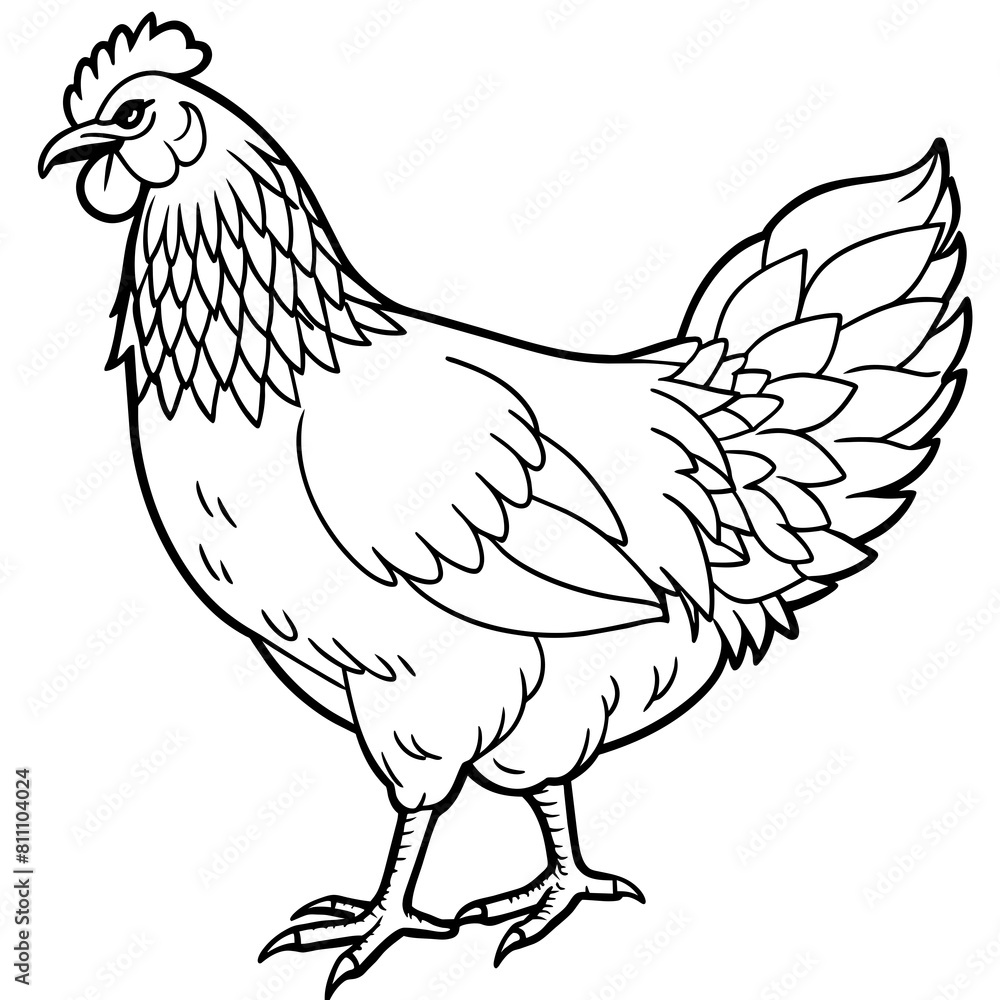 Cock and hen vector illustration Cock and hen vector illustration