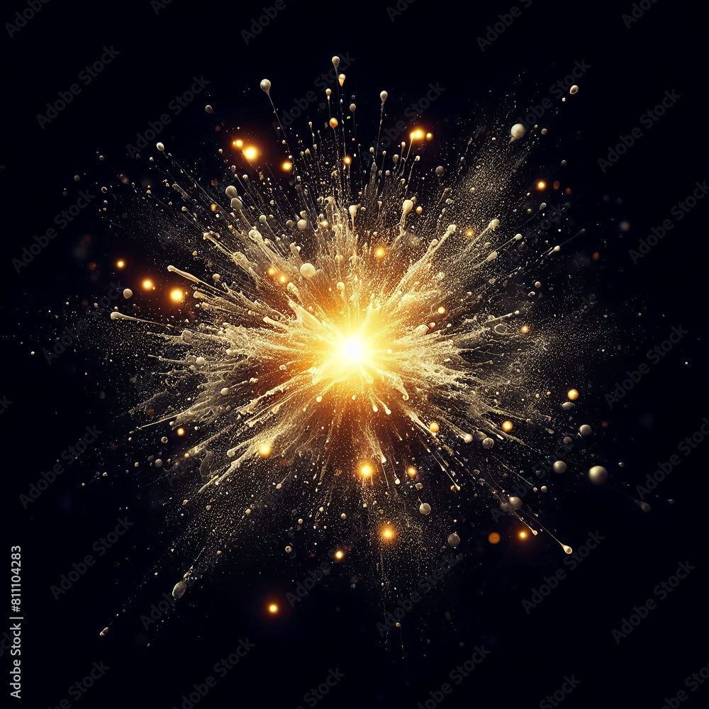 Obraz premium Light Splash, Cut Out, Dark Background