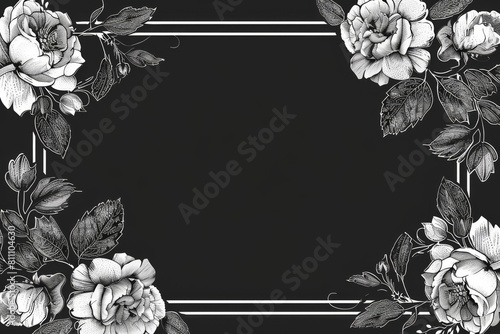 Elegant floral condolence background with customizable text space for funeral tribute. Sympathy card. Bereavement memorial service. Mourning remembrance. And solemn