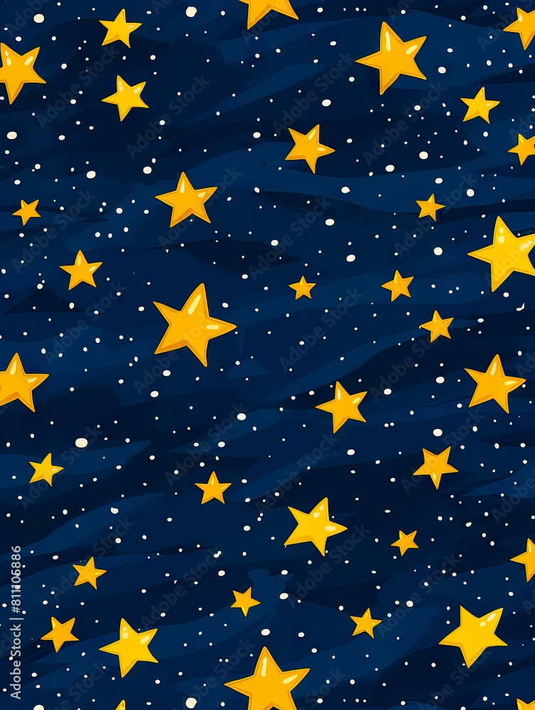Seamless pattern with stars on the dark blue background. Seamless pattern with stars on the dark blue background.