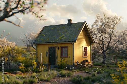 Charming image capturing the essence of a quaint small house