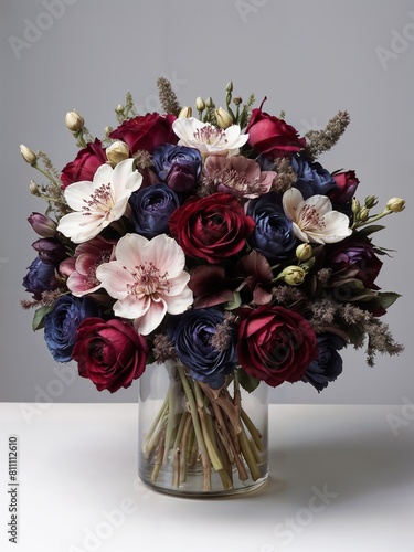 Stylish expensive dark bouquet