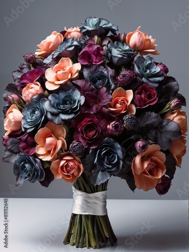 Stylish expensive dark bouquet